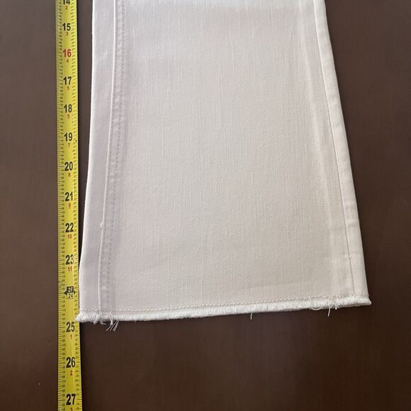 NWT RFM MIA Raw Hem Bootcut Cropped Jeans Tummy Control Off White Size 16 NEW - Picture 14 of 16